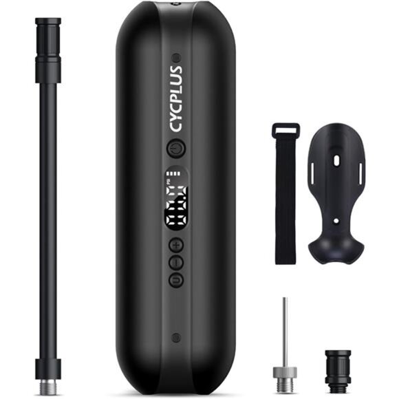 Electric Air Compressor Portable Bicycle Pump Car Tire Inflator, Max 150 PSI - Picture 1 of 6